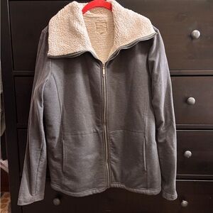 Banana Republic Gray Sherpa Jacket size XL